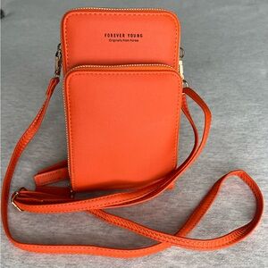 Forever Young Vibrant Orange Crossbody Bag